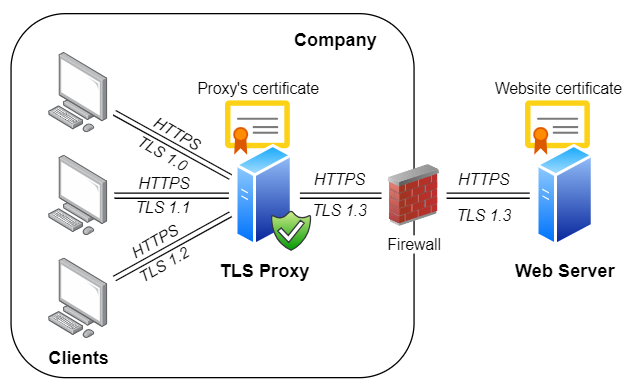 TLS Proxy as TLS to TLS adapter